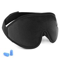 Upgraded Sleep Mask Eye Cover for Woman and Man, 3D Comfort Lightweight Contoured Cup, Block Out Light 100%, Adjustable Size, Soft Night Mask Blindfold Eyeshade for Travel, Yoga, Shift Work, Naps
