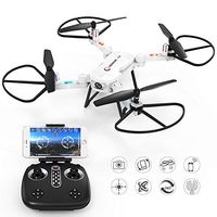 GoolRC T32 FPV Drone Foldable with WiFi Camera Live Video Headless Mode 2.4GHz 4 Channel 6 Axis RTF Height Hold RC Quadcopter (White)