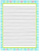 Kid's Camp Snowflake Lined Stationery Paper 26 Sheets