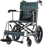 Wheelchair Transport Lightweight Transport Sports Self Propelled Folding Transport Seat Width Leisure Transit Travel Chair Folds Flat for Storage Elderly Disabled Handicapped