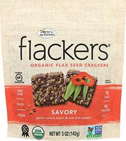Doctor In The Kitchen, Flackers Organic Flax Seed Crackers, Savory Flaxseed, 5-Ounce