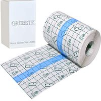 Waterproof Adhesive Bandages Transparent Stretch Tape Retention Dressing Tapes for Tattoo Aftercare/Keep Wound/Fexed Plaster (10cm x 1000cm/ 4in x 400in)