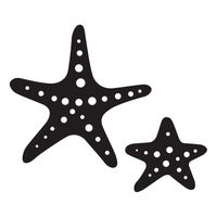 Cute Starfish Family Black Vinyl Decal Sticker for 13" MacBook Laptop Computer