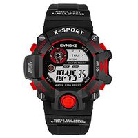 Fxbar,Brand Men's Multi Function Military Sports Watch Cool Design LED Digital Dual Movement Watch (B)