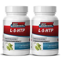 5 Htp Mood - L-5-htp 377mg -Improve Sleep, Mood, Anxiety and Appetite with Pure Herbal 5 HTP Supplement (2 Bottles 60 Capsules)