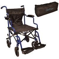 Elite Care Super Lightweight Folding Transport Travel Wheelchair in a Bag ECTR05 with Height Adjustable footrests