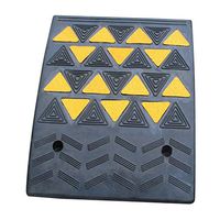 ZnMig Solid Rubber Threshold Ramp Durable 19cm High Step Pad Slope Pad Road Car Uphill Climbing Triangle Door Ramp Ramp Slope Rubber Road Along The Slope (Color : Black, Size : 50x40x19cm)