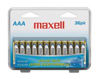 Maxell 723813 LR03 36CL AAA Cell 36 Pack Clam Shell Battery