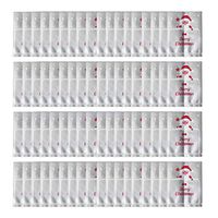 Healifty 200Pcs Christmas Self Adhesive Treat Bag Clear Cookie Bags Party Favor Bag Cellophane Treat Bag for Gift Giving