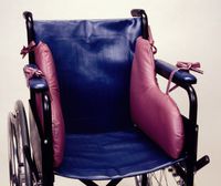 Lateral Stabilizer for Wheelchair with Soft Support, (Pair), 17.5"L x 13"H x 1.5"W; color: mauve