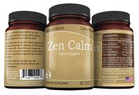 Zen Calm | Adrenal Support for Adults, Anxiety Supplement That Relieves Tension & Increases Focus w/B-Vitamins & Organic Herbs - Ashwagandha, Rhodiola Rosea, Holy Basil, Wild Oats (30 Veggie Pills)