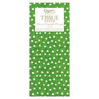 Caspari Small Dots Tissue Paper in Green, 8 Sheets Included