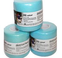 3 PK Rolls PreWrap Pre-Wrap Athletic Sport Tape Taping Hair Tie 23 yds Each (Blue)