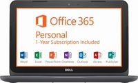 Dell Inspiron 11 11.6" HD LED Laptop Computer, AMD A6-9220e up to 2.4GHz, 8GB DDR4, 32GB eMMC + 128GB SD, WiFi, Bluetooth, USB 3.0, HDMI, MaxxAudio, Office 365 1-Year, McAfee LiveSafe, Windows 10