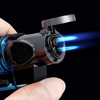 Garden Furniture Windproof Refillable Butane Gas Trip Torch Jet Flame Cigarette Cigar Lighter New