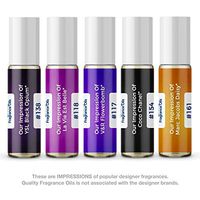 Women's Top 5 Niche Perfume Oil Impressions (Generic Versions of Niche Designer Fragrance) Sampler Gift Set of 5 10.35ml Roll-ons