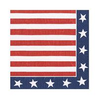 Caspari Red, White & Blue Paper Luncheon Napkins - 20 Per Package