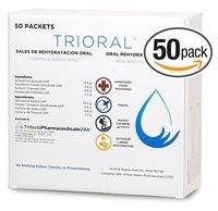 Oral Rehydration Salts ORS (50, One Liter Packets/Box) World Health Organization (WHO) New Formula for Food Poisoning, Hangovers, Diarrhea, Electrolyte Replacement by Trifecta Pharmaceuticals USA