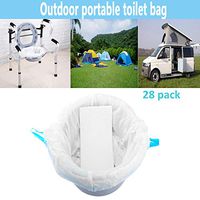 Disposable Toilet Bags for Travel Outdoor Camping RV Emergency Bedside Commode Liners with Absorbent Pads Portable Commode Bags(Universal - 28 Pack)
