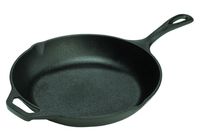 Lodge 10 Inch Cast Iron Chef Skillet. Pre-Seasoned Cast Iron Pan with Sloped Edges for Sautes and Stir Fry.