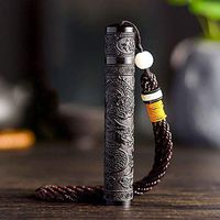 Aegilmc Electronic Lighter USB Rechargeable Creative, Sandalwood Personality Gift Black,DragonSon