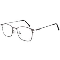 Livho Blue Light Blocking Glasses, Anti Glare UV Filter Square Metal Computer Gaming Glasses for Women Men - LI1804 (Gun Frame/Transparent Lens)