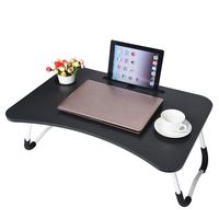 Follure☀ Foldable Laptop Table - Portable Computer Table on The Bed,Couch Breakfast Tray,Multifunction Reading Holder for Sofa or Floor (27.6"x19.0"x11.1", Black)