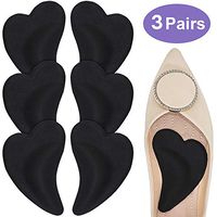 Beautulip Arch Support Insoles for Flats Shoe Inserts Plantar Fasciitis Adhesive Pads Heel Pain Relief 3 Pairs (Black)