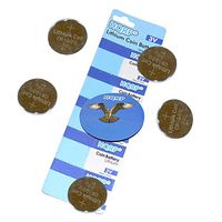 HQRP 5-Pack Coin Lithium Battery for Casio WV58A / WVA104H / WVA-105HDU-2AVER + HQRP Coaster