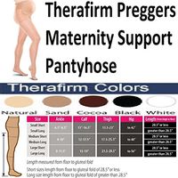 Preggers by Therafirm Maternity Support Pantyhose - 20-30mmHg Moderate Compression Nylons (Black, Medium Tall)