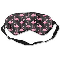 100% Silk Sleep Mask Eye Mask Flamingo Pattern Soft Eyeshade Blindfold With Adjustable Strap For Men Women And Kids For Sleeping Travel Work Naps Blocks Light
