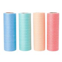 Musitelying Dishcloth 50 Sheets/Roll, Disposable, Practical, Non-woven Fabric, Dishcloth Kitchen Cleaning Towels Rags Random Color