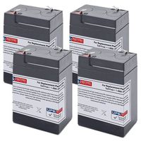 6v 4.5ah Replacement for GS Rechargeable Lead-Acid Battery PE6V4.5-4 Pack