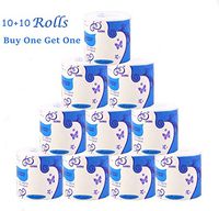 Silky & Smooth Soft 3-Ply Toilet Paper, Home Kitchen Toilet Tissue, Strong and Highly Absorbent Hand Towels Roll Paper for Daily Use (10 Rolls)