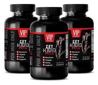 Testosterone Booster for Men Sex and Muscle - GET Hard Pills - for Men ONLY - Tribulus Strength Testosterone Booster - 3 Bottles 180 Capsules