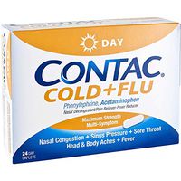 Contac Cold & Flu Non Drowsy Day Maximum Strength Caplets 24 ct (Pack of 4)