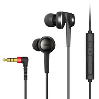GranVela POD-500 High Resolution in-Ear Headphones with Mic, Noise Isolating Ergo Fit Earphone for iPhone, iPad, Samsung, Android etc (Black)