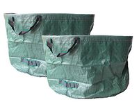 Walkingpround 2 Pack Pop-Up Garden Waste Bags 63 Gallons Lawn & Leaf Bags Container Spring Buckets Collapsible Durable Reusable