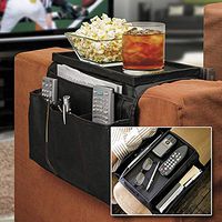 HOOSEN Large 6 Pockets Sofa Couch Arm Rest Storage Bag Organizer Holder for Sofa Remote Caddy