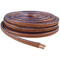 Car Home Audio Speaker Wire Transparent Clear Cable 10AWG 10/2 Gauge (10 Gauge 25 Feet)