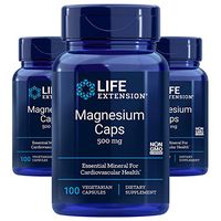 Life Extension Magnesium Vegetarian Capsules, 500 mg, 100 Count x 3
