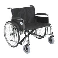 Drive Medical Sentra EC Heavy Duty Extra Wide Wheelchair with Various Arm Styles Arms, Black, 28"