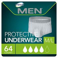 Tena Incontinence Underwear for Men, Protective, Medium/Large, 64 Count