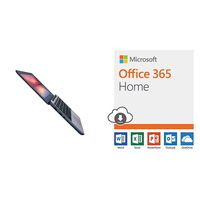 ASUS Chromebook C202SA-YS02 11.6" Ruggedized and Water Resistant Design with 180 Degree (Intel Celeron 4 GB, 16GB eMMC, Dark Blue, Silver) with Microsoft Office 365 Home  PC/Mac Download