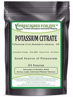 Potassium Citrate - TriPotassium Citrate Monohydrate - USP Food Grade Fine Granular - 36% K, 25 kg