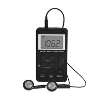 Yoidesu Pocket Radio,Portable Headset Radios,Mini Digital AM/FM Stereo Radio with Headphone,Rechargeable Battery LCD Display for Walking/Running,Personal Radio Support Micro USB