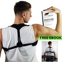 Posture corrector for women men & kids – back wearable & easy adjustable clavicle brace – unnoticeable & comfortable shoulder support for sitting, slouching & hunching, sports,… by ALBURAQ