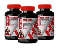Muscle Growth and Recovery - BRANCHED Chain Amino Acid - BCAA 3000MG - bcaa Vitamins - 3 Bottles 360 Tablets