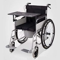 PLLP Medical Rehab Chair, Wheelchair,Thickened Steel Wheelchair, Foldable Lightweight Old Man Sitting on a Portable Trolley