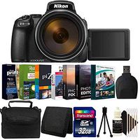 Nikon COOLPIX P1000 16.7MP 125x Zoom Digital Camera Black with Flexible LCD and Optical Viewfinder + Top Bundle